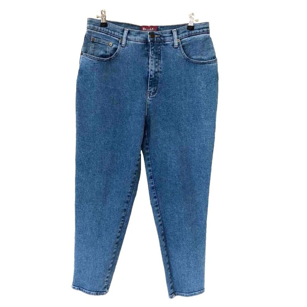 Denim & Co‎ Stretch Jeans Womens 14 Stretch 33 x 29 High Rise Med Wash Casual
